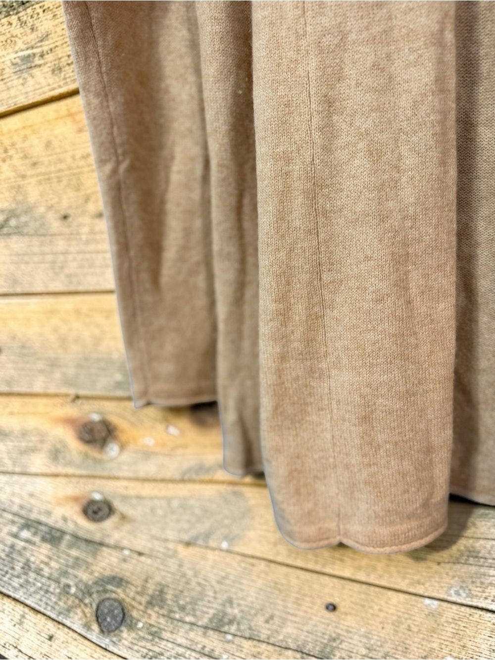 Lilly Pulitzer Open Front Cardigan L Camel Tan Soft Knit Waterfall - Picture 3 of 6